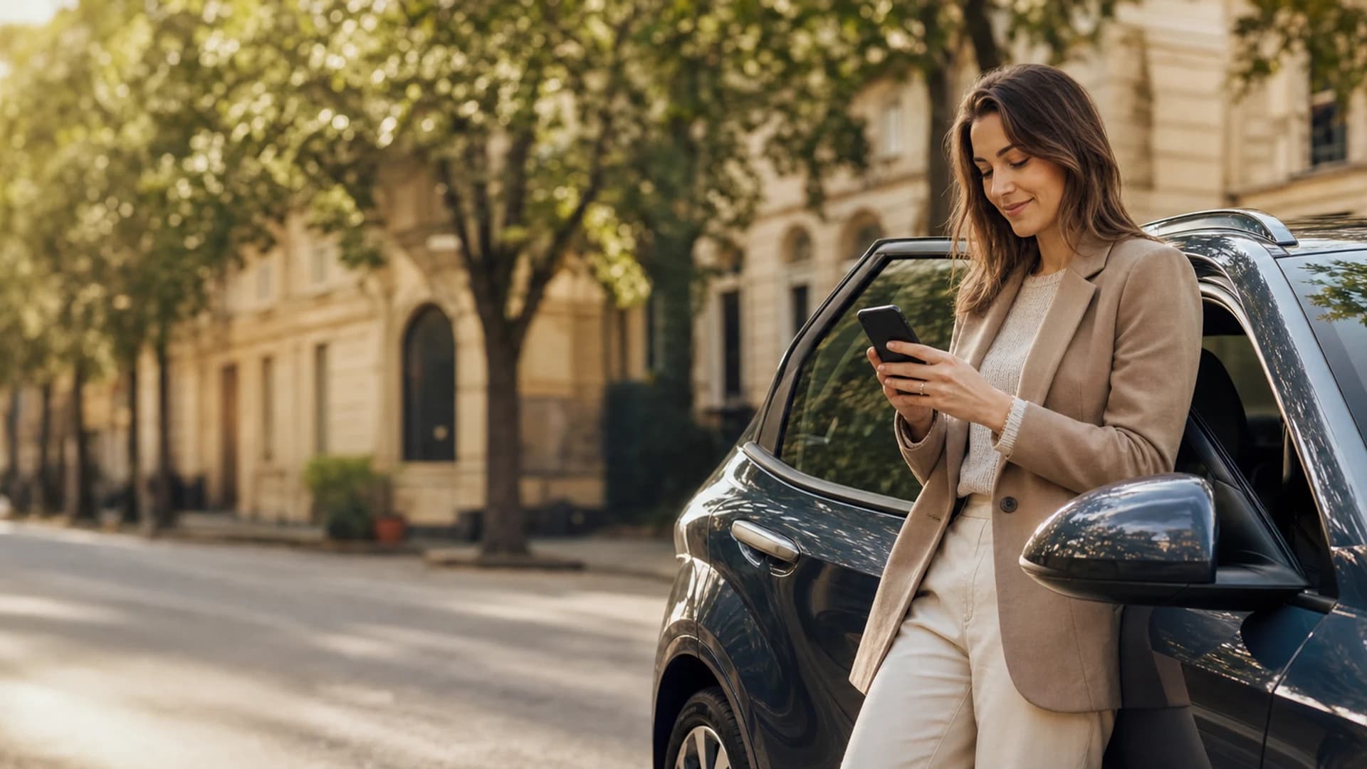 Proprietária a preparar um pedido de avaliação junto ao seu automóvel